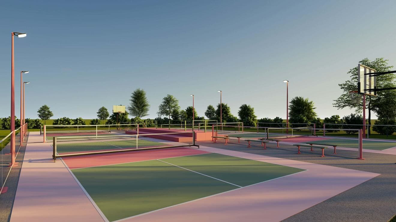The Paddle Co outdoor pickleball courts